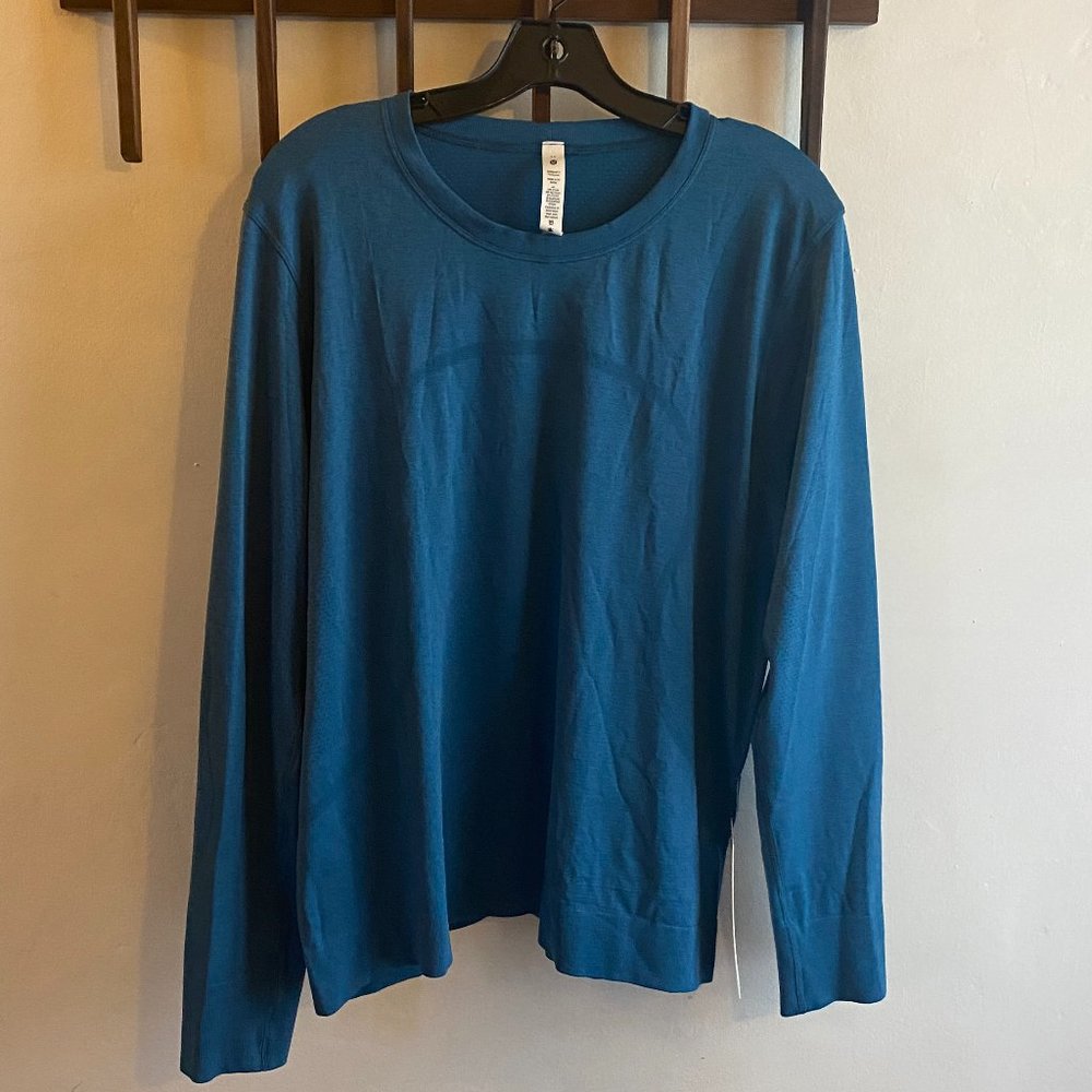 lululemon athletica Teal Long Sleeve Crew Neck Tee